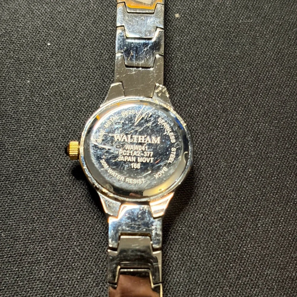 Waltham‎ Embassy Wrist Watch Womens Gold Silver Mother of Pearl MOP Working